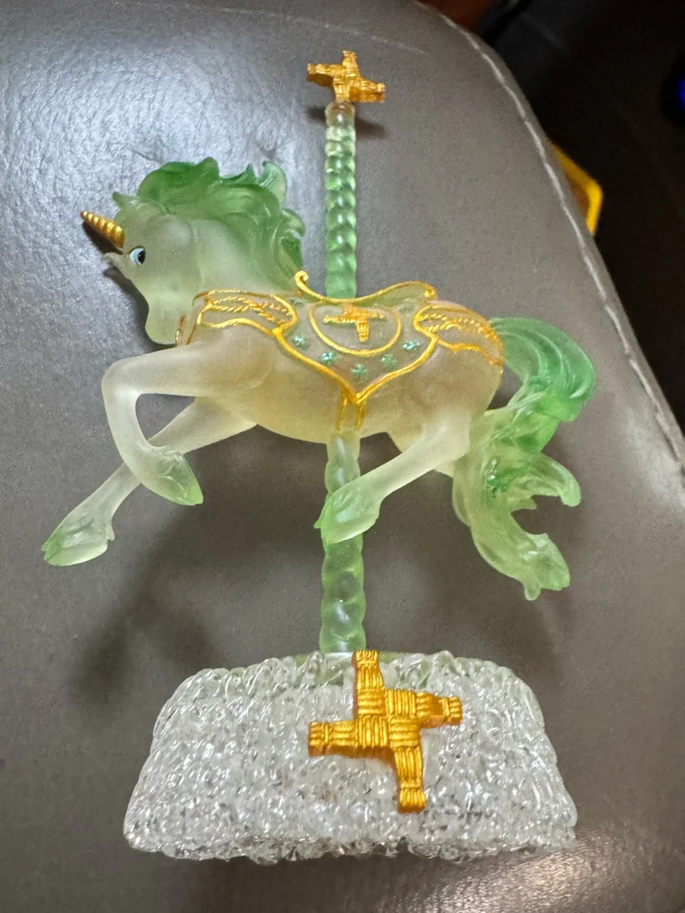 Rare-Irish luck of the Irish Unicorn Carousel Collection by Hamilton Collection